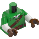 LEGO Bright Green Ocarina of Time Link Minifig Torso (973)