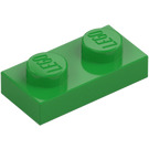 LEGO Kirkas vihreä Levy 1 x 2 (3023 / 28653)