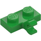 LEGO Fel groen Plaat 1 x 2 met Horizontale Klem (11476 / 65458)