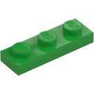 LEGO Fel groen Plaat 1 x 3 (3623)