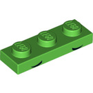 LEGO Bright Green Plate 1 x 3 with Unikitty Eyebrows (3623)