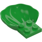 LEGO Fel groen Plaat 2 x 2 met Halve Shell (18970)