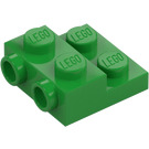 LEGO Bright Green Plate 2 x 2 x 0.7 with 2 Studs on Side (4304 / 99206)