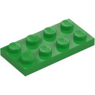 LEGO Verde brillante Piastra 2 x 4 (3020)