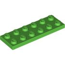 LEGO Leuchtend grün Platte 2 x 6 (3795)