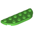 LEGO Bright Green Plate 2 x 6 with Rounded Corners (18980)