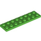 LEGO Fel groen Plaat 2 x 8 (3034)