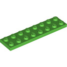 LEGO Bright Green Plate 2 x 8 (3034)