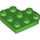 LEGO Bright Green Plate 3 x 3 Round Heart (39613)