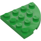 LEGO Verde brillante Piastra 4 x 4 Rotondo Angolo (30565)