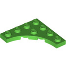 LEGO Bright Green Plate 4 x 4 with Circular Cut Out (35044)
