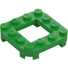 LEGO Vert Clair assiette 4 x 4 x 0.7 avec Coins arrondis et 2 x 2 Open Centre (79387)