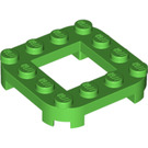 LEGO Vert clair assiette 4 x 4 x 0.7 avec Coins arrondis et 2 x 2 Open Centre (79387)