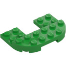 LEGO Ярко зелено Плоча 4 x 6 x 0.7 с Заоблени ъгли (89681)