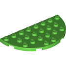 LEGO Fel groen Plaat 4 x 8 Ronde Halve Cirkel (22888)