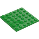 LEGO Leuchtendes Grün Platte 6 x 6 (3958)