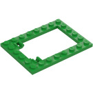 LEGO Fel groen Plaat 6 x 8 Trap Deur Kader Verzonken pinhouders (92107)