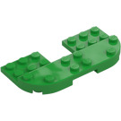 LEGO Bright Green Plate 8 x 4 x 0.7 with Rounded Corners (73832)