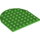 LEGO Bright Green Plate 8 x 8 Round Half Circle (41948)
