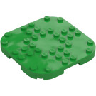 LEGO Bright Green Plate 8 x 8 x 0.7 with Rounded Corners (66790)