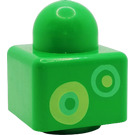 LEGO Verde brillante Primo Ladrillo 1 x 1 con Circles (31000 / 41084)