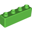 LEGO Leuchtend grün Quatro Backstein 1 x 4 (48411)