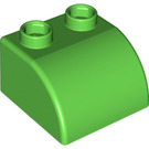 LEGO Verde brillante Quatro Ladrillo 2x2 con Curve (49465)