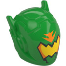 LEGO Fel groen Robot Helm met Ear Antennas met Geel Masker (46534 / 102371)