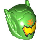 LEGO Leuchtend grün Roboter Helm mit Ear Antennas mit Gelb Maske (46534 / 102371)