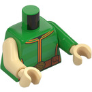 LEGO Lysegrønn Sandman med Dark Brun Ben Minifigur Overkropp (973 / 76382)