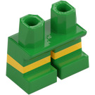 LEGO Bright Green Short Legs with Yellow Stripe (16709 / 41879)