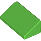 LEGO Leuchtend grün Steigung 1 x 2 (31°) (85984)