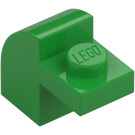 LEGO Vert Clair Pente 1 x 2 x 1.3 Incurvé avec assiette (6091 / 32807)