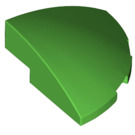 LEGO Bright Green Slope 1 x 3 x 3 Curved Round Quarter  (76797)