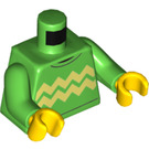 LEGO Leuchtend grün Sweater mit Zig Zag Streifen Minifig Torso (973 / 76382)