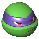 LEGO Vert clair Teenage Mutant Ninja Turtles Diriger avec Donatello Frown (13016)