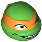 LEGO Bright Green Teenage Mutant Ninja Turtles Head with Michelangelo Orange Mask and Smile (13012)