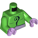 LEGO Leuchtend grün The Riddler Minifig Torso (973 / 76382)