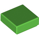 LEGO Leuchtend grün Fliese 1 x 1 mit Nut (3070 / 30039)
