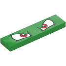 LEGO Vert Clair Tuile 1 x 4 avec Bowser Yeux (2431 / 68981)