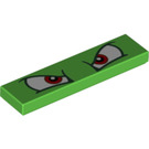 LEGO Vert clair Tuile 1 x 4 avec Bowser Yeux (2431 / 68981)