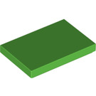 LEGO Leuchtend grün Fliese 2 x 3 (26603)