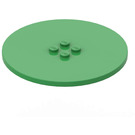 LEGO Leuchtend grün Fliese 8 x 8 Runden mit 2 x 2 Center Bolzen (6177)