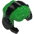 LEGO Verde brillante Pelo despeinado con Negro Auriculares con Microphone (35741)