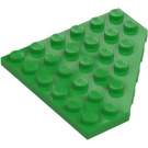 LEGO Verde brillante Cuña Placa 6 x 6 Esquina (6106)