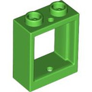 LEGO Fel groen Venster Kader 1 x 2 x 2 (60592 / 79128)