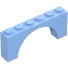 LEGO Bright Light Blue Arch 1 x 6 x 2 Medium Thickness Top (15254)