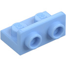 LEGO Leuchtendes Hellblau Halterung 1 x 2 mit 1 x 2 Oben (99780)