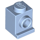 LEGO Helder Lichtblauw Steen 1 x 1 met Koplamp en geen slot (4070 / 30069)