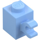 LEGO Bright Light Blue Brick 1 x 1 with Horizontal Clip (60476 / 65459)